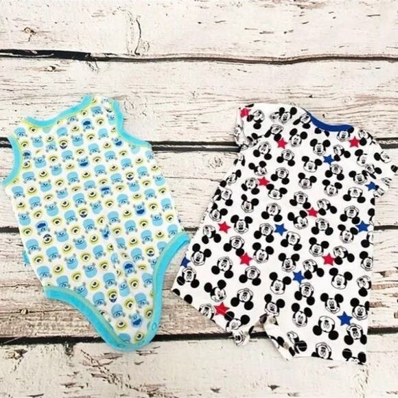 DISNEY Monsters Inc and Mickey Onesie & Romper Sz 6-9M - Picture 3 of 8